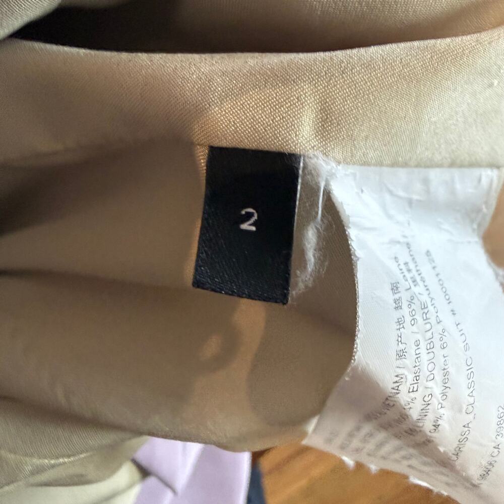 Theory Suit Set Wool in Lavender Tailored Blazer Size 2 & Pants Size 4 Stretchy - Picture 10 of 12